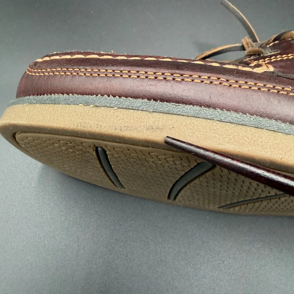 Sperry Mens Mako 2-Eye Canoe Moc Boat Shoes Amaretto Leather 0764027 Size 11